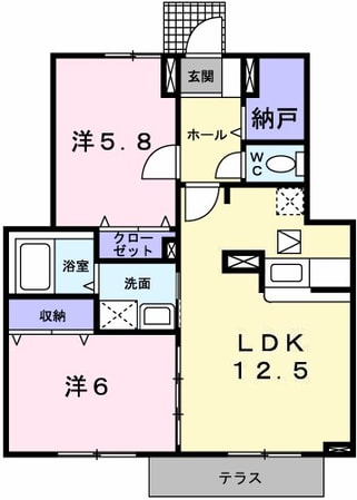 福崎駅 徒歩38分 2階の物件間取画像